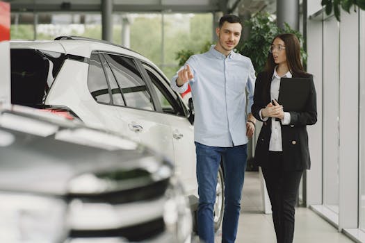 Agente de seguros explicando opciones de seguros de coche