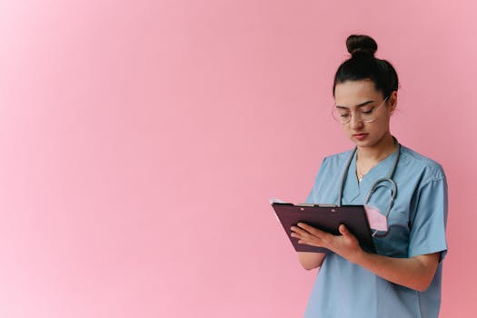 Historia clínica impresa con datos médicos de un paciente.