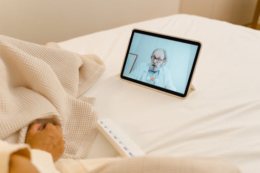 Uso de tablet para telemedicina en un entorno clínico
