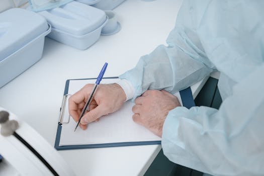 Médico revisando imágenes médicas en una historia clínica.